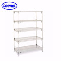 Industrial anti-static OEM wire shelf chrome ESD Wire Shelf with wheel